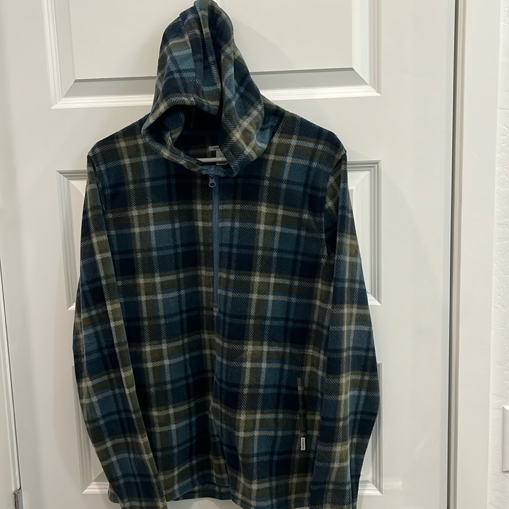 O’Neill ladies 1/2 zip plaid fleece pullover